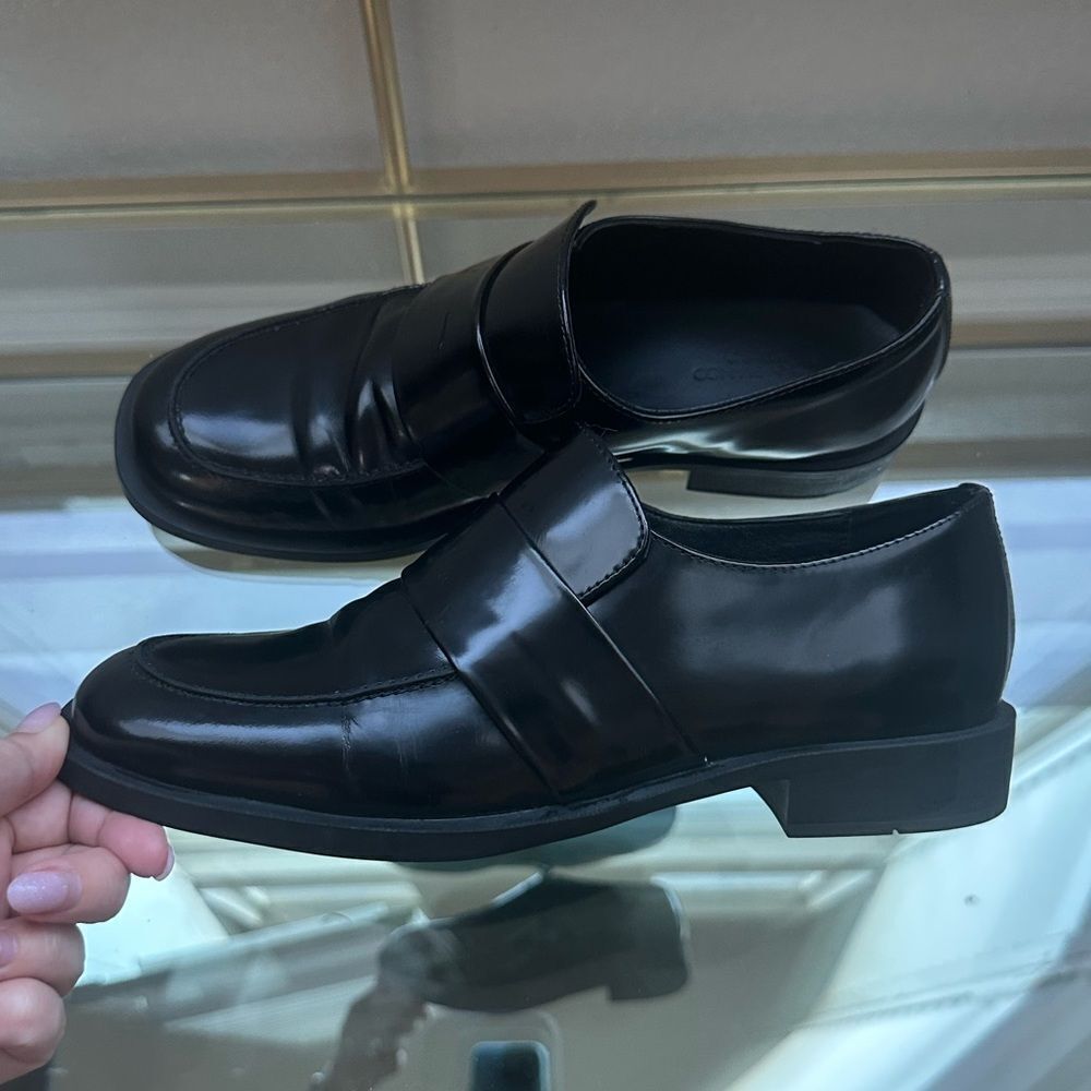 Tony Bianco Black Loafers, Size 7